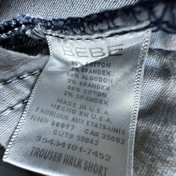 BEBE Trouser Walk Bermuda Shorts Womens Size 30 Medium Wash Low Rise Blue - Picture 4 of 10